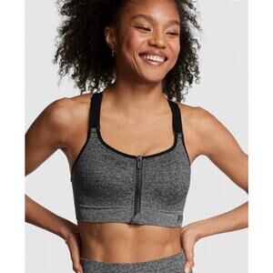 VSX Gray Zip Up Sports Bra - 34DDD